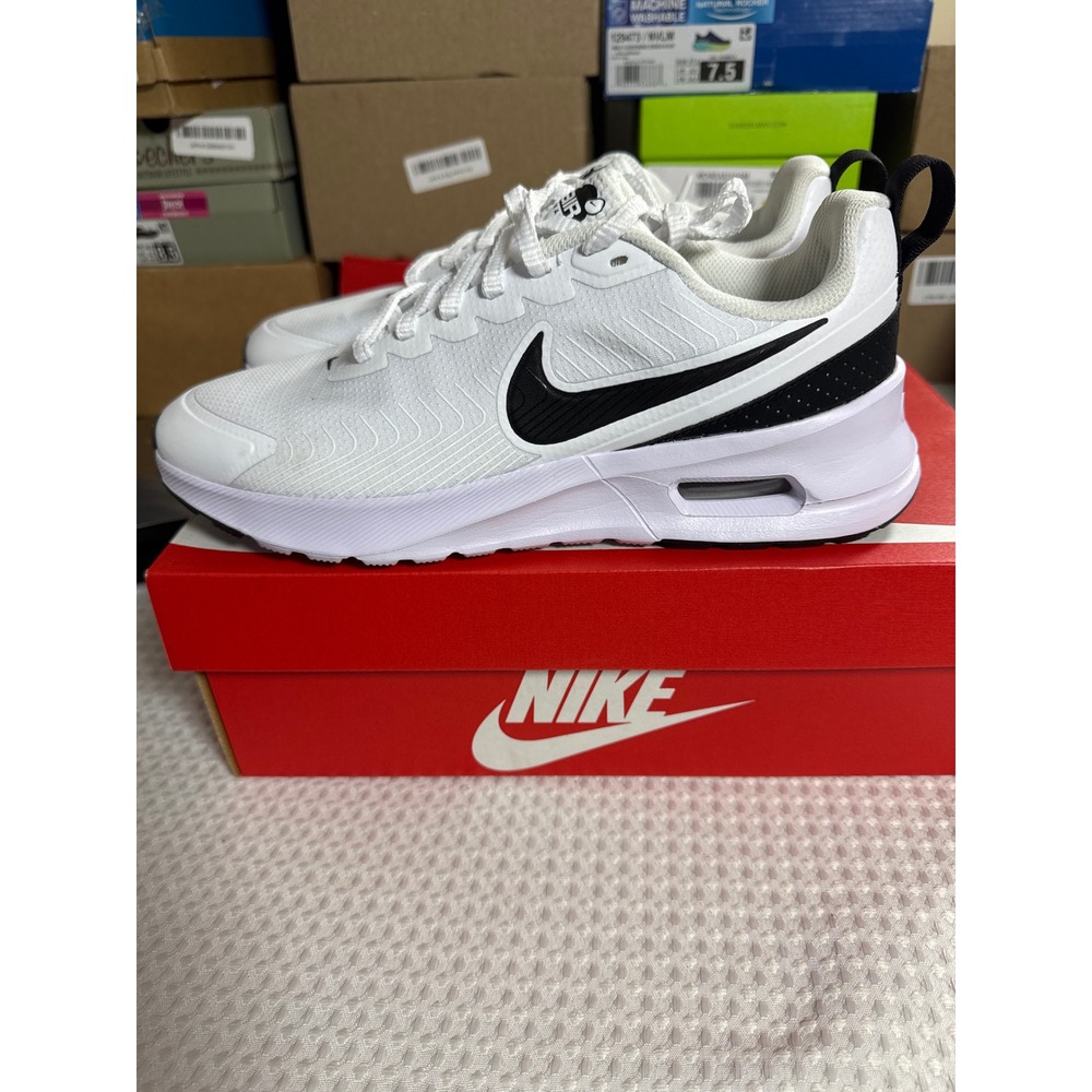 Nike Running Shoes Mens 8.5 Air Max Nuaxis White Black Running FD4329-101